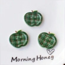 10 piezas Botones decorativos con forma de manzana linda, accesorio decorativo para el cabello, zapatos, ropa