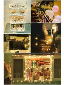 10/20/40/80 Warm Color LED String Lights, Steady & Flashing Firefly Lights, Romantic Decor Lights For Valentine's Day, Battery Powered (Batteries Not Included), Suitable For Indoor/Outdoor, Music Festivals, Weddings, Yards, Living Rooms, Bedrooms