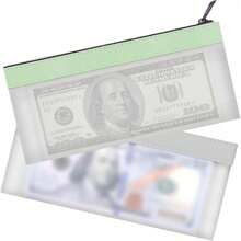 2 Pcs Money Bag, 7.7x3.7 Inch Money Pouch With Zipper For Cash,Bank Bags, Money Folder,Cash Holder For Coins,Cosmetics,Bills,Tool Etc. Back To School,Back To School,School Supplies