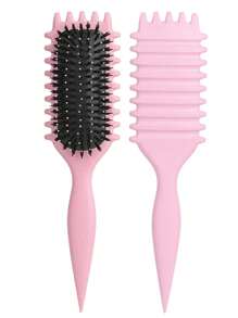 Cepillo definidor de rizo, cepillo para el cabello rizado, cepillo para definir rizos, para peinar y dar forma a los rizos de hombres y mujeres para reducir el tirón, cepillo para el cabello, peine, herramientas para el cabello, productos y accesorios para el cabello para la peluquería, salón de belleza, artículos esenciales de viaje