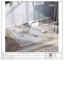 Pet Fencing For Small & Medium Dogs, Indoor Animal Fencing DIY Black Wire Isolation Gate Protective Fence With Door, Metal Pet Cage For Dogs - Multicolor - View 13