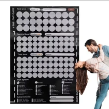 100 Sexy Games For Couples, Fun Activity Posters For Date Nights, Romantic Adventure Couple Scratching Posters To Promote Couple Relationships, Indoor Living Room Decoration Posters Perfect Christmas, Halloween, Valentine's Day Gifts