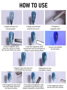 annies 12g Reflective Magnetic Cat Eye Gel Polsih 12 Colors Set Soak Off Varnish Semi Permanent Holographic Flash Cat Eye Gel UV/LED Nail Art Salong 1/12pcs - Nhiều màu - Xem 6