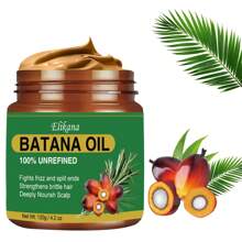 1pc BATANA OIL & SHAMPOO SET - Solid Batana Oil, Quickly Smoothes Frizz And Improves Dry Split Ends, Perfect For Dry Hair Care! - Green - View 2