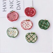 10 piezas Botones decorativos con forma de manzana linda, accesorio decorativo para el cabello, zapatos, ropa