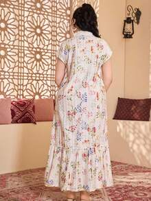 Bata elegante de estilo árabe con bordados y estampados coloridos, con flecos, cuello en V, patchwork y pliegues, abaya blanca fresca, último diseño para el Día Nacional de Arabia Saudita 2025