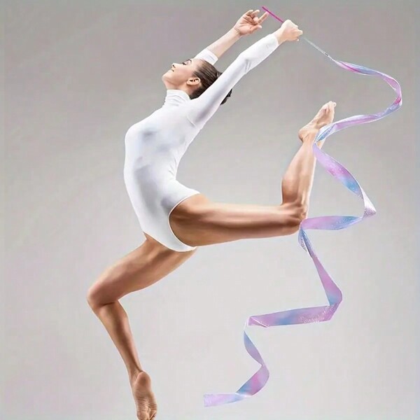 1pc/2pcs Dance Ribbon - Great For Rhythmic Art, Gymnastics And Ballet Twirling,Artistic Gymnastics Ribbon Floating Ribbon 2/4/6 Meters Dance Ribbon Dance Performance Ribbon