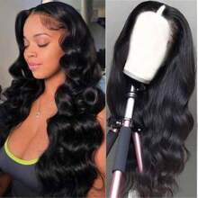 V Part Wig Human Hair Body Wave For  Women Wigs Human Hair Glueless Wear And Go U Part Human Hair Wig 100% Body Wave Human Hair Wig Beginner Friendly 250% Density Natural Color (22inch) - Natural Black - Xem 2