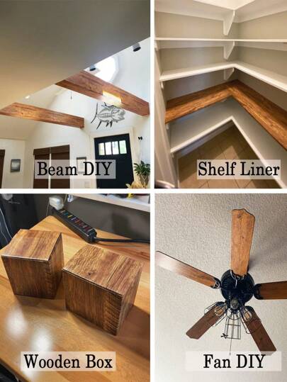 Roll 80cm Width Wood Grain PVC Wallpaper Door Wardrobe Cupboard Tafel Furniture Waterproof Self Adhesive Stickers Home Film Birthday Graduation Wand Paper Room Sticker Kitchen view 5