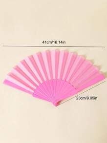 1PC Multi-Color Fashion Simple Solid Color Folding Fan, Perfect Gift For Friends, Family And Classmates