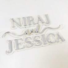 1PC Customized Text Cake Accessories, Personalized Dessert Table Decoration, Unique Party Baking Accessories, Unforgettable Unique Gifts For Birthdays, Wedding Seasons, Christmas And Valentine's Day,Wedding Essentials