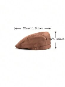 1PC Children Newsboy Hat Solid Color Retro Beret Hats Boy Girl Flat Cap Kids Fashion Accessories Girls Boys Photography Props - 1PC - View 5