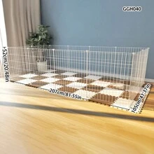 Pet Fencing For Small & Medium Dogs, Indoor Animal Fencing DIY Black Wire Isolation Gate Protective Fence With Door, Metal Pet Cage For Dogs - Multicolor - View 19