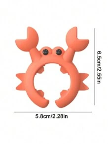 1pc Silicone Spatula Holder, Crab Shaped Kitchen Stove Splash Guard Ladle Stand, Cooking Utensil Organizer Rack, Movable Pot/Ladle Shelf, Suitable For Most Pots & Ladles
