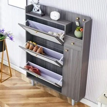 Modern Minimalist Storage Cabinet, Japanese Rattan Shoe Cabinet, Bed Top Cabinet, Small Home Furniture. Suitable For Corridors And Living Rooms. GZ-DI-03 - Multicolor - View 2