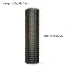 10mx 100cm PVC Chicken Mesh Garden Fencing Plant Barrier Border Netting - Black - View 5