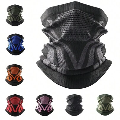 Winter Breathable Comfortable Thermal Knitted Scarf Faces Cover Neck Bicycle Cycling Ski Tube Scarf Hiking Breathable Masks