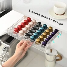 1PC Coffee Capsule Storage Box Office Desktop Coffee Storage Storage Display Rack Home Kitchen Punch-Free Creative Capsule Hanger Birthday Party Gift