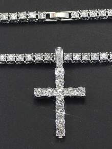 6 种款式可选 - 1 件吊坠和不锈钢链条，男女通用嘻哈朋克复古项链，适合日常佩戴或作为情侣派对/圣诞礼物 - 彩色 - 查看 5