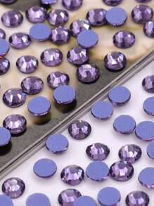 1440pcs/Bag SS12 Multi Color Glass Strass Stone Flatback Hotfix Rhinestones With Glue , 3mm Round Flat Back Hotfix Rhinestone For Clothing Shoes Hats Decoration - SS12(1440pcs/bag) - View 22