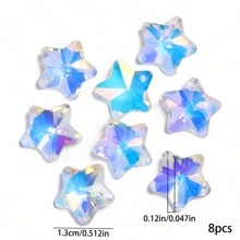 8 peças 13mm pingentes de cristal austríaco em forma de estrela encantos de cristal brilhantes de alta qualidade para fazer joias faça você mesmo colar exclusivo brincos acessórios suncather