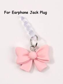 1/6pcs Color Bow Charging Port Dustproof Plug, Dopamine Good Mood Color Matching, Cute And Compact Resin Material Pendant, Bow Tie Decorative Pendant Accessories, Phone Tablet Earphone Kindle Charging Port Silicone Transparent Dustproof Plug, Friend Couple Best Friend Gift, Phone Charging Port Waterproof, - Multicolor - View 24