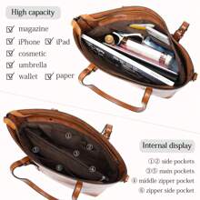 Womens Leather Purses And Handbags For Women Top Handle Satchel Bags Tote Purses Bags - màu đen - Xem 4