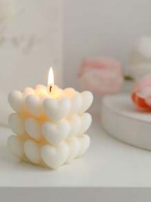 1pc Heart-Shaped Candle Mold, Suitable For Valentine's Day, Mother's Day, Graduation Ceremony, Silicone Mold For DIY Plaster Scented Candles