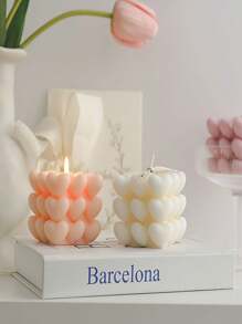 1pc Heart-Shaped Candle Mold, Suitable For Valentine's Day, Mother's Day, Graduation Ceremony, Silicone Mold For DIY Plaster Scented Candles