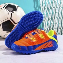 Giày bóng đá trẻ em, giày bóng đá sân cỏ nhân tạo TF cho trẻ em, giày bóng đá có quai dán, thích hợp cho bé trai và bé gái dưới 12 tuổi. - Xanh đậm - Xem 4