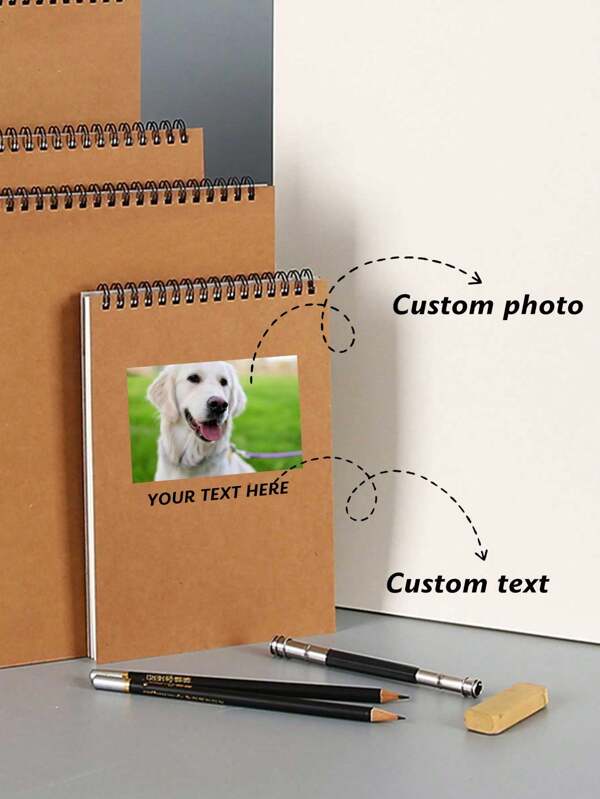 1PC Customized Sketchbook Customized Sketchbook Watercolor Sketchbook Support Customized Pictures And Text Art Students Art Students Sketchbook For Students Family Friends Partner Teachers Customized Book Painting Enthusiasts Back To School