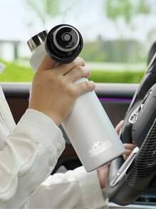 Yocity 1Pc Customized Sports Mug, Outdoor Sports Car Bottle, Customized Stainless Steel Keep Cold Insulated Mug, Portable Threadless Single Finger Open Lid Insulated Mug, Double Layer Vacuum Stainless Steel Large Capacity Kettle, Personalized Gift, Customized Gift, Birthday Gift, Holiday Gift