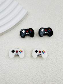 4pcs Cartoon Resin Gamepad Design Shoe Charms, Suitable For Various Hole Shoes, Gift For Casual Shoes, Sandals, Slippers, Women