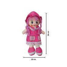 Adorable Cloth Doll With Braids Plush & Stuffed Collection For Teenager - Pink - View 3