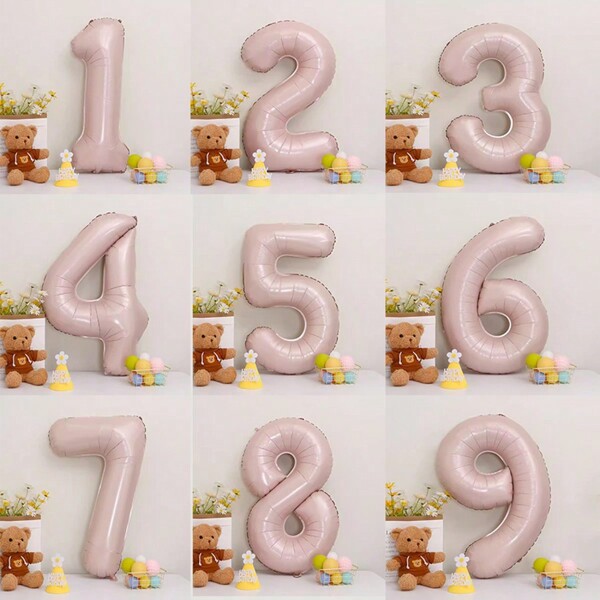 Nuevos globos numéricos de estilo Ins de 40 pulgadas, globos de número de lámina en color caramelo, crema, cielo estrellado, vaca, verde oliva para decoración de cumpleaños, aniversario y fiestas