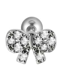 1PC Stainless Steel 20G Cz Star Ear Tragus Cartilage Piercing Half Butterfly Moon Marquise Zirconia Lobe Earrings Flat Helix Piercing - Steel - View 13