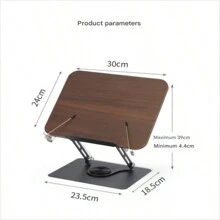 Base giratoria de 360° para libros, ajustable en altura y ángulo, plegable y portátil, ligera pero resistente, apta para oficina, sala de estudio, aprendizaje, cocina, libros de texto, libros de cocina, revistas, tabletas