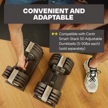 Centr By Chris Hemsworth Smart Stack Adjustable Dumbbell Stand With 3 Month Center Subscription - Black - View 5