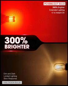 3157 3156 Red LED Brake Stop Signal Tail Light Bulbs Fit For JeepCherokee 1997 1998 1999 2000 2001 - one-size - View 8