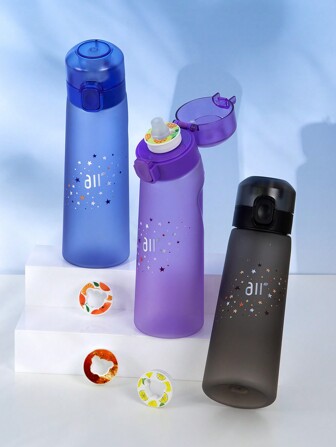 1 Pc, Sports Water Bottle With 1 Random Bear Shape Flavored Pod, 0 Sugar & 0 Calorie Flavored Cup, Portable Drinking Water Bottle, Great For Birthdays, Easter, Mother's Day Gifts, Fitness, Running, Outdoors