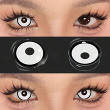 1 Cặp Kính Áp Tròng Màu Mềm Trang Điểm 14.5mm Dùng Một Lần Trong 1 Năm 2 Chiếc Kính Áp Tròng Mắt Trang Phục Hóa Trang Halloween - Dùng một lần hàng năm - Xem 3