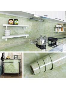 1 Roll Cartoon Kitchen Themed Pattern Removable Waterproof Oil-Proof Self-Adhesive Contact Paper And Wallpaper, For Living Room, Kitchen, Bedroom, Home And Dorm Furniture Decor