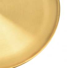 1pc, Dinner Plate, Stainless Steel Food Serving Tray, Large Round Tray Platter For Barbecue Cake Salad Dish For Home Restaurant