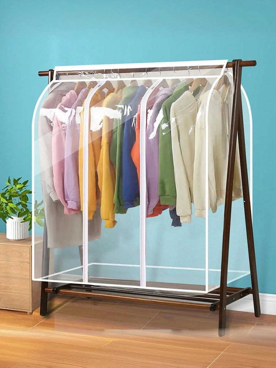1 pezzo Sacchetti trasparenti per indumenti con cerniera, borse portatili per riporre abiti, cappotti, completi, vestiti | Conservazione degli indumenti nell'armadio di casa e nel dormitorio, borse per riporre indumenti appesi, organizer portatile per camera da letto, armadio, casa, dormitorio, accessori per la casa ideali, necessità per il dormitorio, abiti invernali da donna, abiti eleganti da donna, camicie bianche da donna, abiti primaverili da donna, abbigliamento primaverile da donna, abiti estivi - stileA - Visualizzare 1
