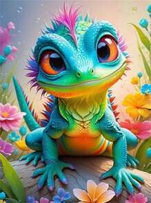 1 件套数字绘画套装女人肖像眼睛数字绘画帆布套装狗猫头鹰长颈鹿动物绘画套装成人家居卧室墙壁艺术品