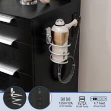 Vanity Desk With Large Mirror Makeup Vanity With Charging Station Makeup Vanity Desk With Outlets, Large Mirror With Light 12 Bulbs Color & Brightness Adjustable 11 Drawers And Storage Bench For Bedroom - màu đen - Xem 5