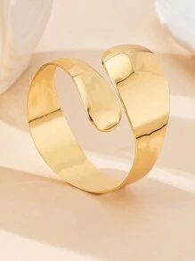 1 pieza Brazalete para mujer con aberturas, estilo europeo y americano para ropa de resort - Dorado - Ver 6