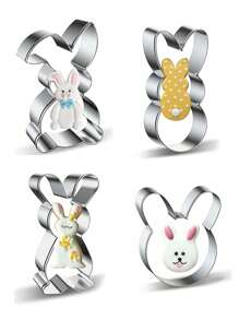1pc Stainless Steel Easter Rabbit Shaped Cookie/Biscuit Cutter, DIY Baking Tool Easter Easter Decorations Easter Decor Easter Giftseaster Mold - Cookie Cutters - View 8
