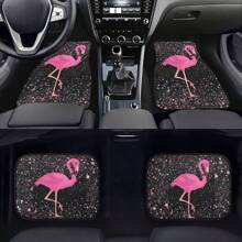 4 pièces Tapis de sol de voiture universels imprimés, tapis de sol antidérapants pour les sièges avant et arrière, tapis de protection de sol de voiture anti-salissure et anti-poussière pour une protection toute saison - faciles à installer et à nettoyer
