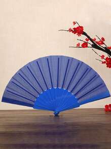 1PC Multi-Color Fashion Simple Solid Color Folding Fan, Perfect Gift For Friends, Family And Classmates